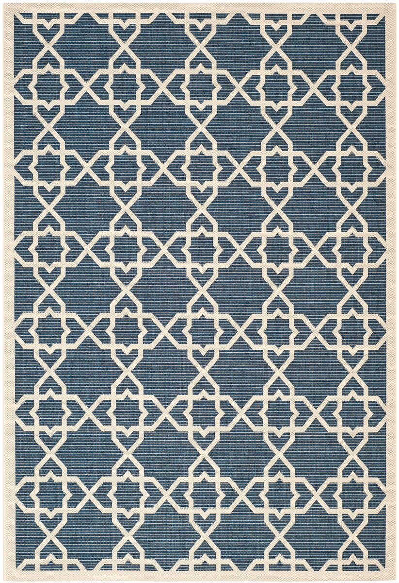Safavieh Courtyard Cy6032 - 268 Navy / Beige Rugs - Safavieh - cy6032 - 268 - 2