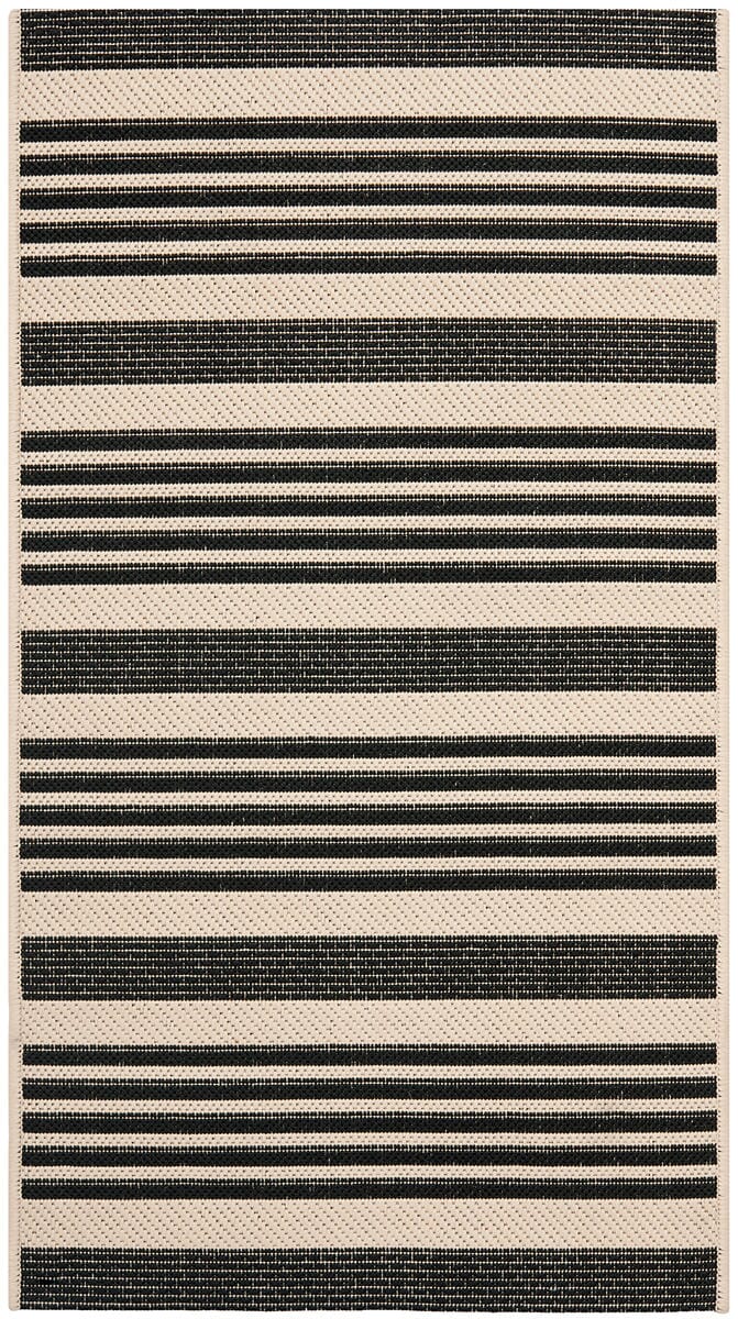 Safavieh Courtyard Cy6062 - 216 Black / Bone Rugs - Safavieh - cy6062 - 216 - 5r