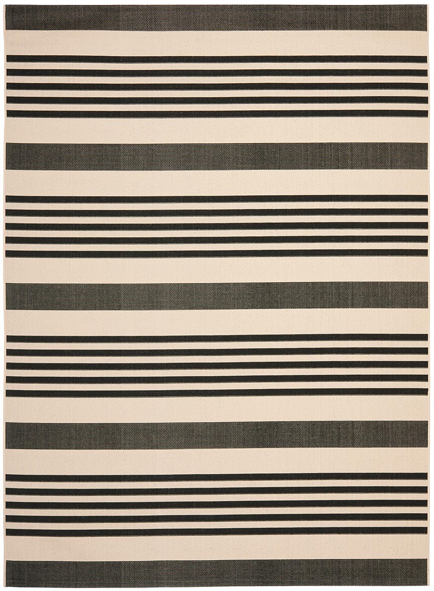 Safavieh Courtyard Cy6062 - 216 Black / Bone Rugs - Safavieh - cy6062 - 216 - 5r