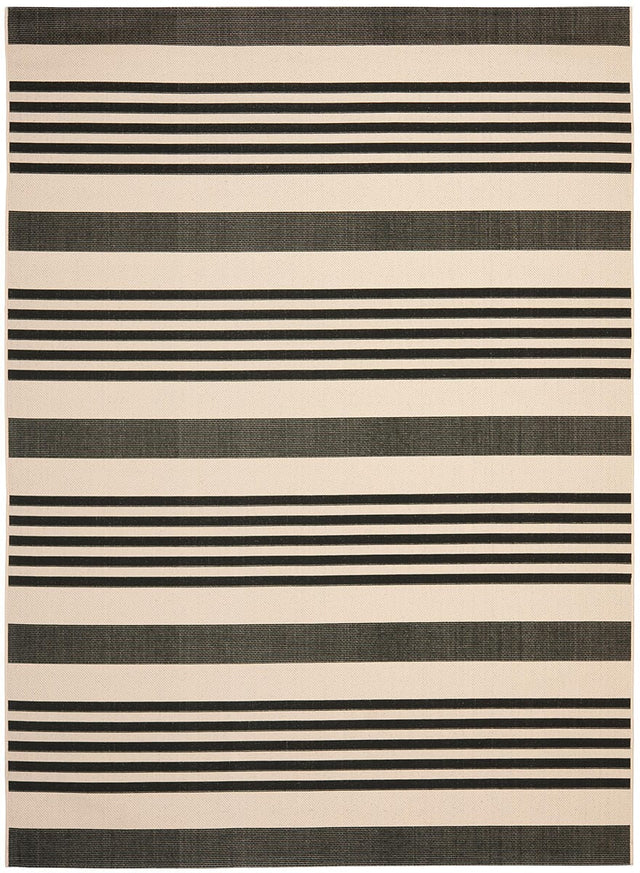 Safavieh Courtyard Cy6062 - 216 Black / Bone Rugs - Safavieh - cy6062 - 216 - 5r