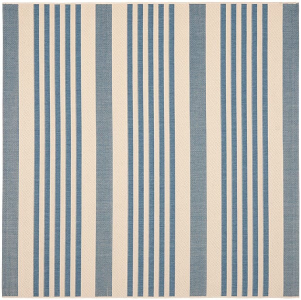 Safavieh Courtyard Cy6062 - 233 Beige / Blue Rugs - Safavieh - cy6062 - 233 - 4sq