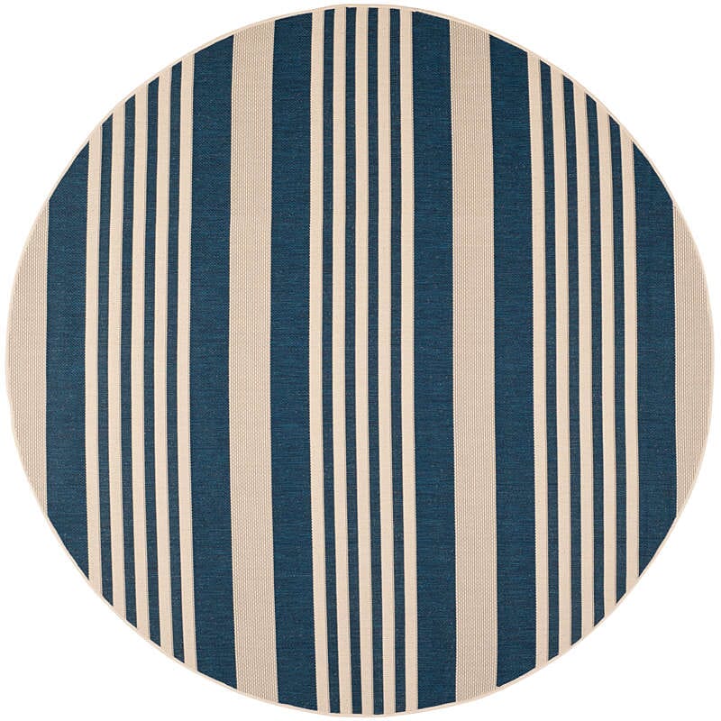 Safavieh Courtyard Cy6062 - 268 Navy / Beige Rugs - Safavieh - cy6062 - 268 - 5r