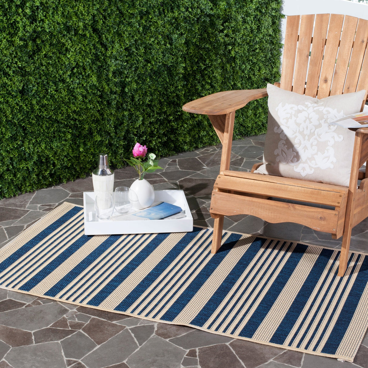 Safavieh Courtyard Cy6062 Navy/Beige Rug - Safavieh - cy6062 - 268 - 4r