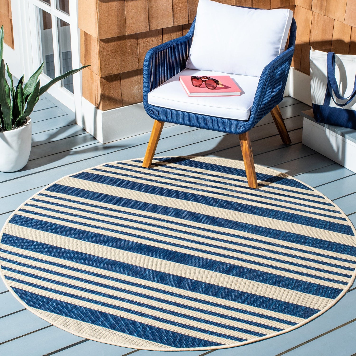 Safavieh Courtyard Cy6062 Navy/Beige Rug - Safavieh - cy6062 - 268 - 4r