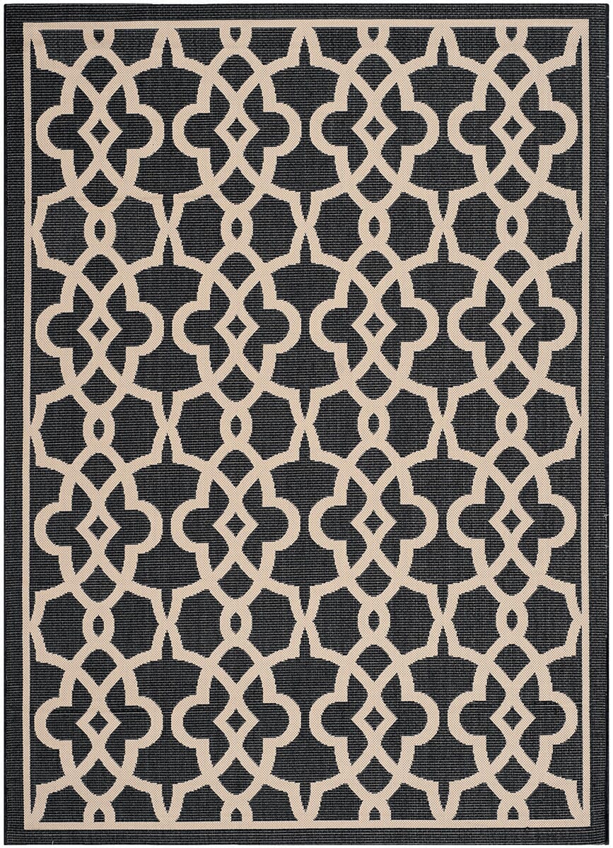 Safavieh Courtyard Cy6071 - 266 Black / Beige Rugs - Safavieh - cy6071 - 266 - 2