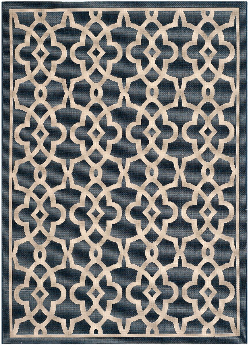 Safavieh Courtyard Cy6071 - 268 Navy / Beige Rugs - Safavieh - cy6071 - 268 - 2