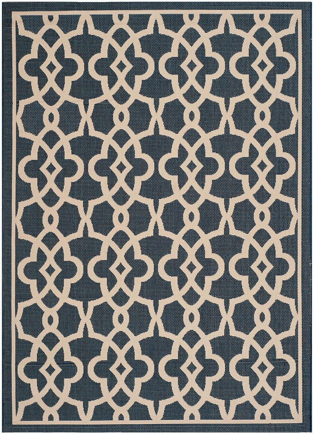 Safavieh Courtyard Cy6071 - 268 Navy / Beige Rugs - Safavieh - cy6071 - 268 - 2