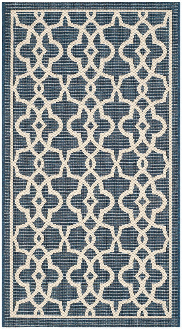 Safavieh Courtyard Cy6071 - 268 Navy / Beige Rugs - Safavieh - cy6071 - 268 - 38