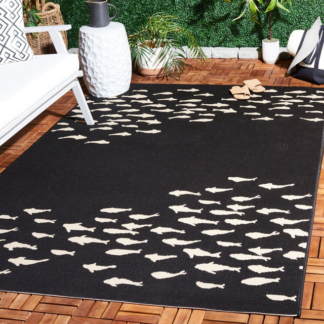 Safavieh Courtyard Cy6077 - 25621 Black/Beige Rug - Safavieh - cy6077 - 25621 - 5