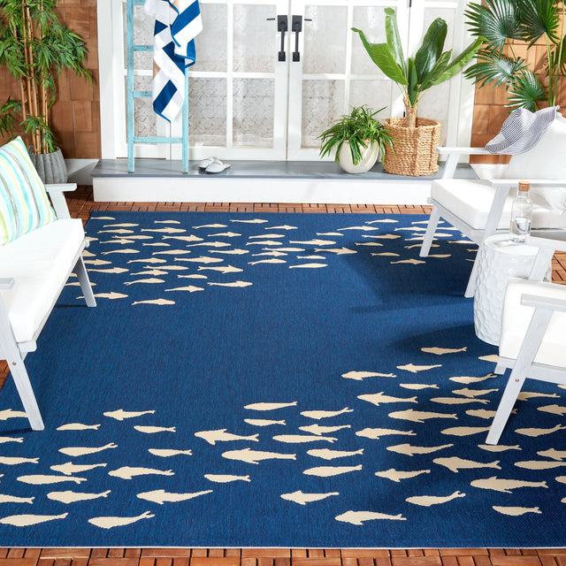 Safavieh Courtyard Cy6077 - 25821 Navy/Beige Rug - Safavieh - cy6077 - 25821 - 5