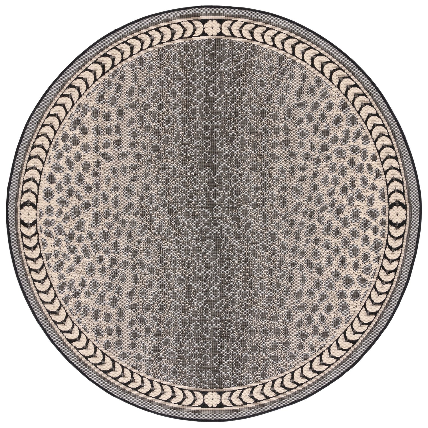 Safavieh Courtyard Cy6100 Grey/Black Rug - Safavieh - cy6100 - 25612 - 7r