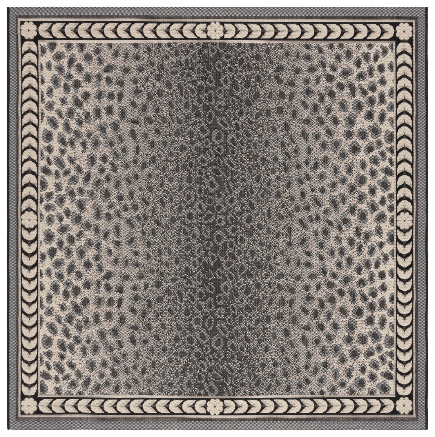 Safavieh Courtyard Cy6100 Grey/Black Rug - Safavieh - cy6100 - 25612 - 7sq