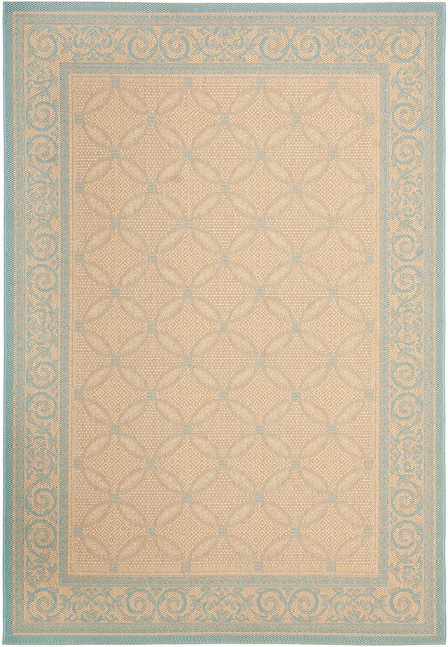 Safavieh Courtyard Cy6107 - 15 Cream / Aqua Rugs - Safavieh - cy6107 - 15 - 4