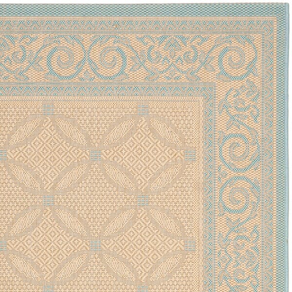 Safavieh Courtyard Cy6107 - 15 Cream / Aqua Rugs - Safavieh - cy6107 - 15 - 4