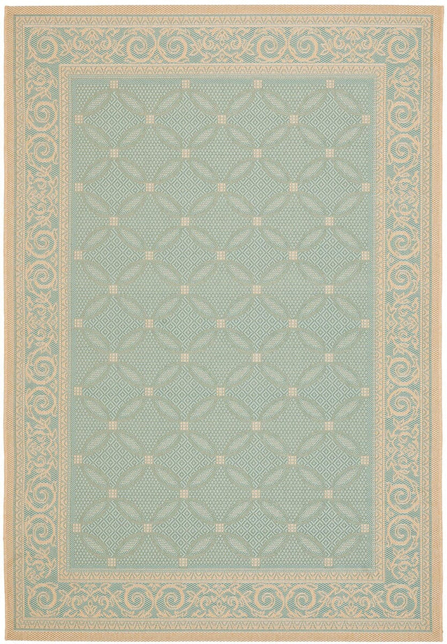 Safavieh Courtyard Cy6107 - 25 Aqua / Cream Rugs - Safavieh - cy6107 - 25 - 4