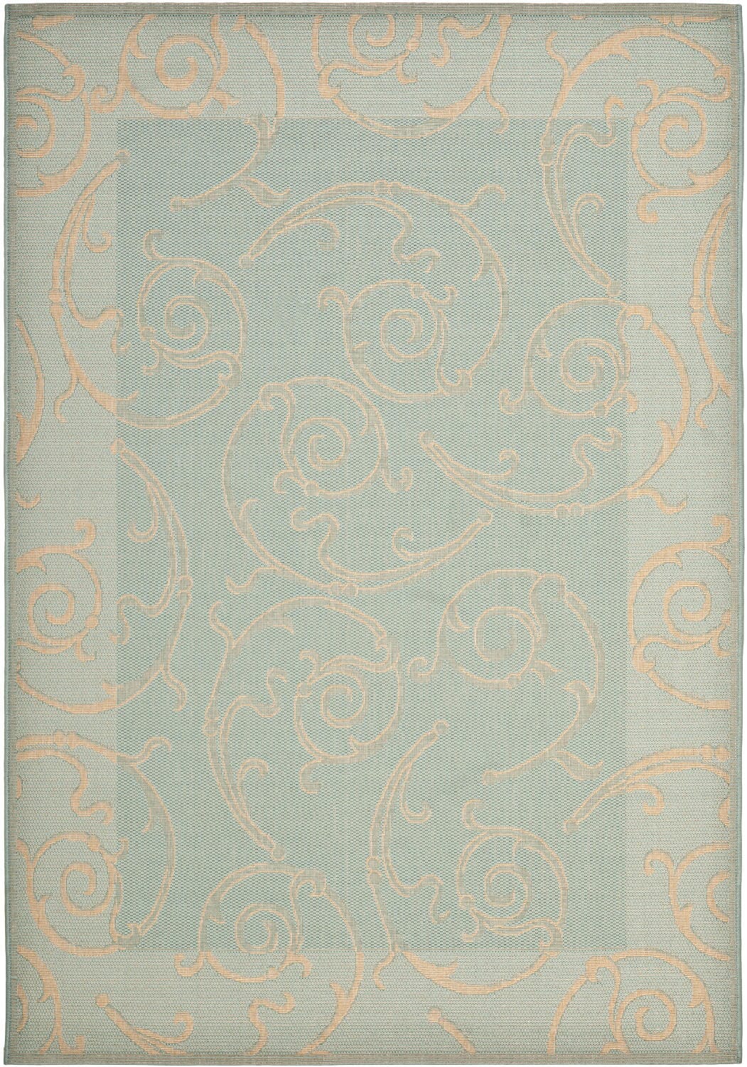 Safavieh Courtyard Cy6108 - 25 Aqua / Cream Rugs - Safavieh - cy6108 - 25 - 2