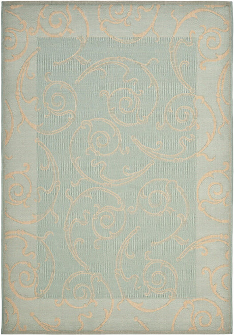 Safavieh Courtyard Cy6108 - 25 Aqua / Cream Rugs - Safavieh - cy6108 - 25 - 2