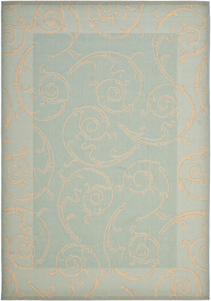 Safavieh Courtyard Cy6108 - 25 Aqua / Cream Rugs - Safavieh - cy6108 - 25 - 2
