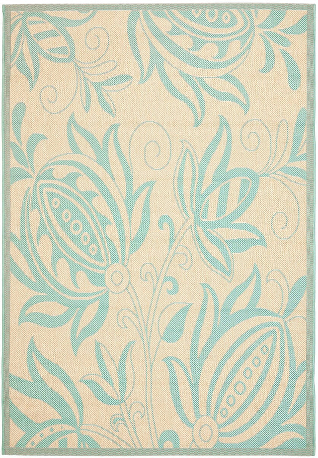 Safavieh Courtyard Cy6109 - 15 Cream / Aqua Rugs - Safavieh - cy6109 - 15 - 3