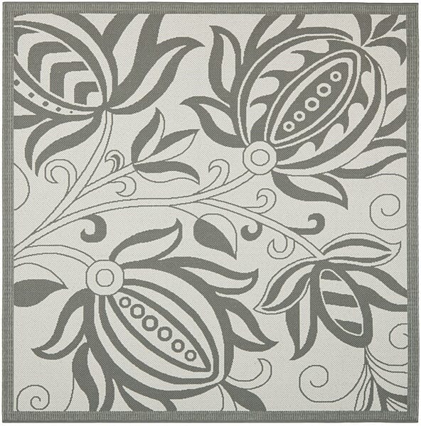 Safavieh Courtyard Cy6109 - 78 Light Grey / Anthracite Rugs - Safavieh - cy6109 - 78 - 7sq