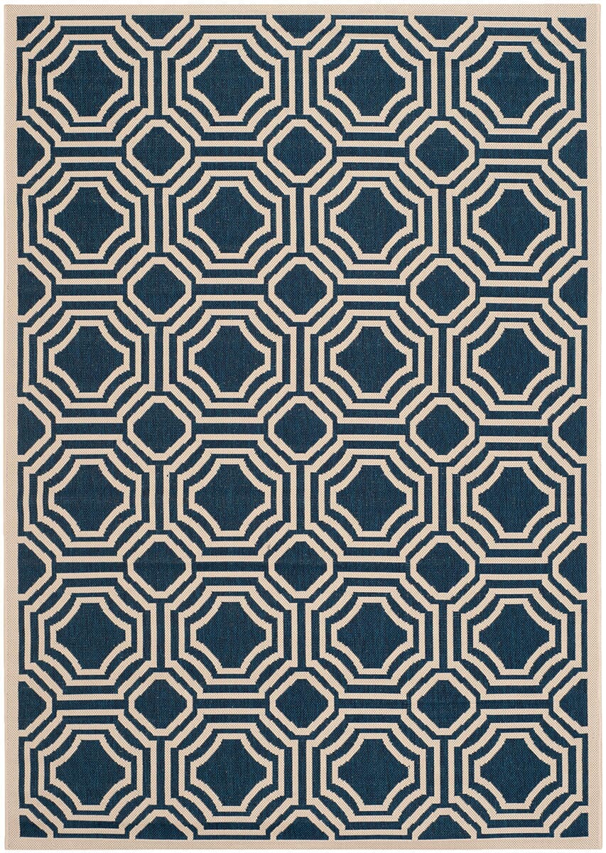 Safavieh Courtyard Cy6112 - 268 Navy / Beige Rugs - Safavieh - cy6112 - 268 - 2