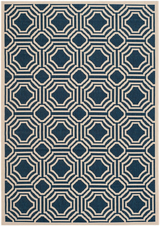 Safavieh Courtyard Cy6112 - 268 Navy / Beige Rugs - Safavieh - cy6112 - 268 - 2