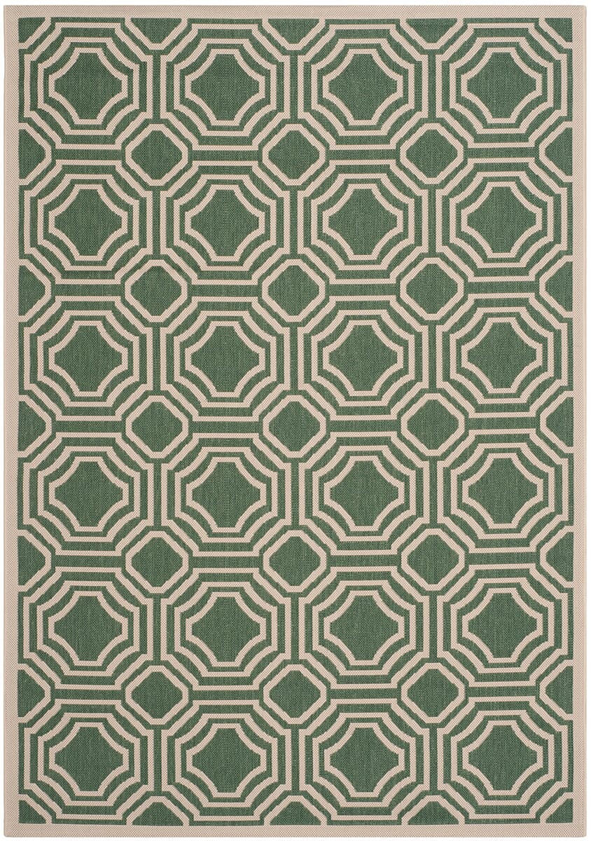 Safavieh Courtyard Cy6112 - 332 Dark Green / Beige Rugs - Safavieh - cy6112 - 332 - 2