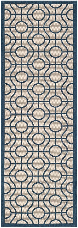 Safavieh Courtyard Cy6115 - 258 Beige / Navy Rugs - Safavieh - cy6115 - 258 - 27