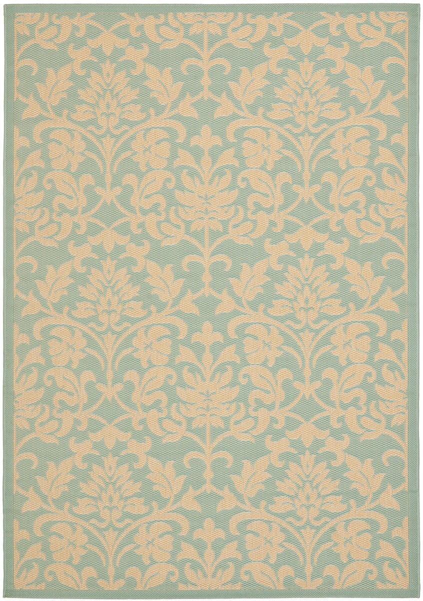 Safavieh Courtyard Cy6132 - 25 Aqua / Cream Rugs - Safavieh - cy6132 - 25 - 4