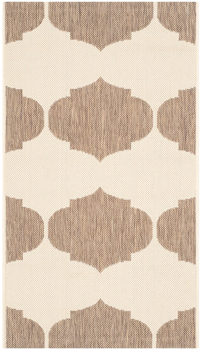 Safavieh Courtyard Cy6162 - 232 Beige / Brown Rugs - Safavieh - cy6162 - 232 - 5r