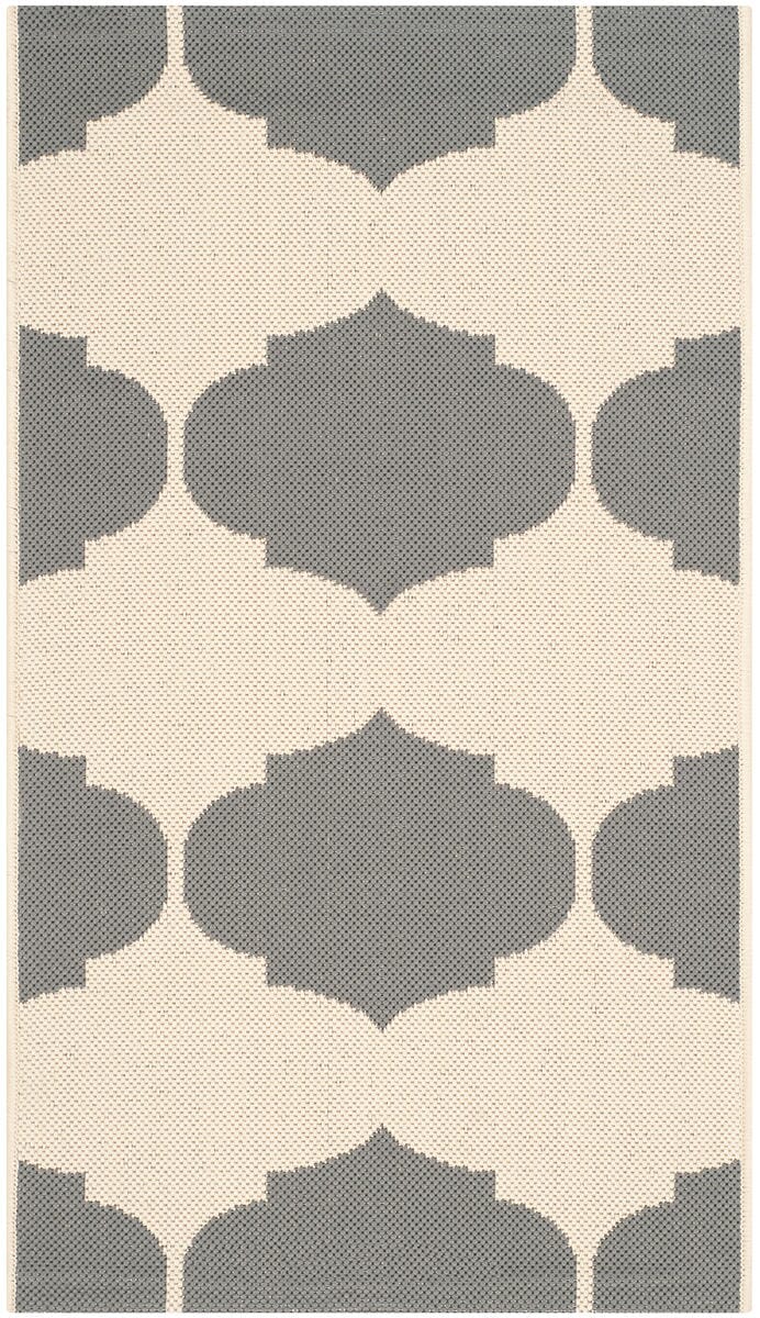 Safavieh Courtyard Cy6162 - 236 Beige / Anthracite Rugs - Safavieh - cy6162 - 236 - 5r