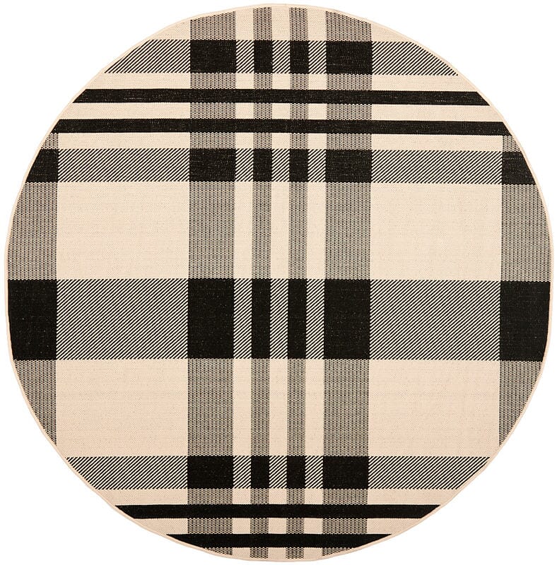 Safavieh Courtyard Cy6201 - 216 Black / Bone Rugs - Safavieh - cy6201 - 216 - 5r