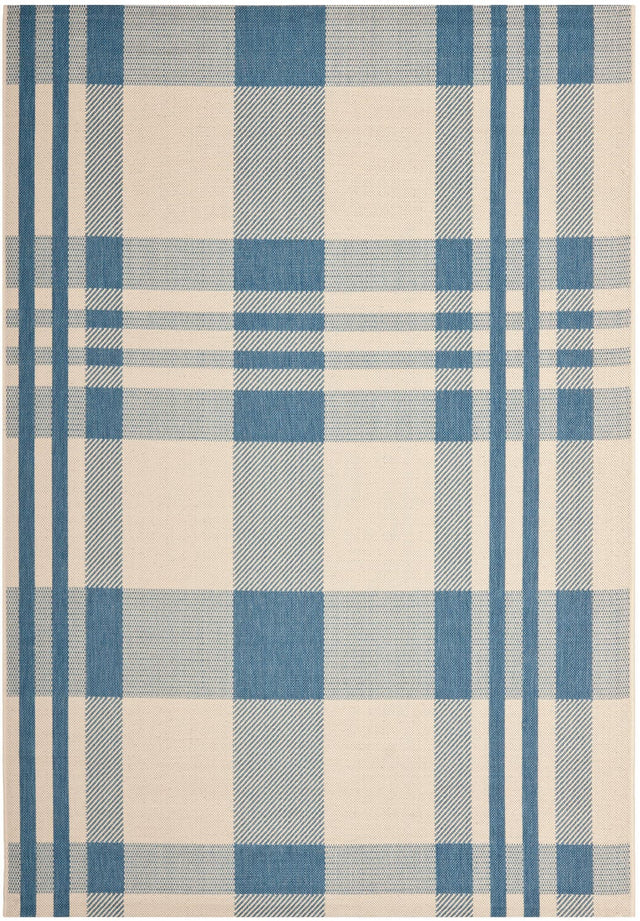 Safavieh Courtyard Cy6201 - 233 Beige / Blue Rugs - Safavieh - cy6201 - 233 - 7sq