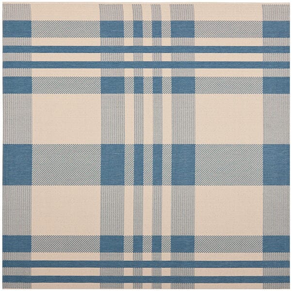 Safavieh Courtyard Cy6201 - 233 Beige / Blue Rugs - Safavieh - cy6201 - 233 - 7sq