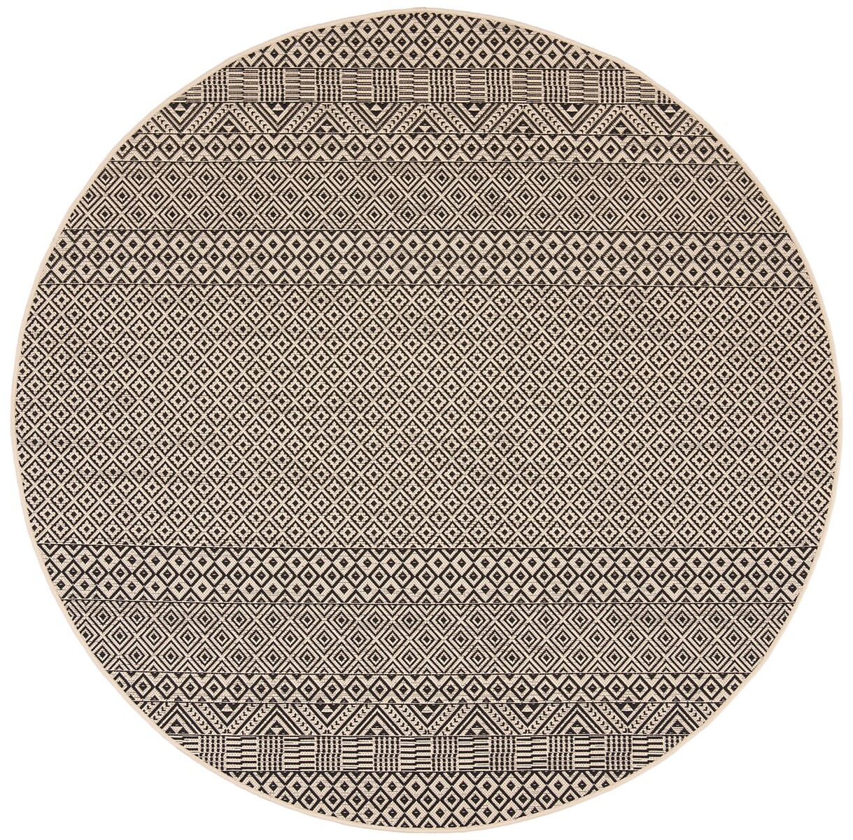 Safavieh Courtyard Cy6235 - 25612 Beige / Black Rugs - Safavieh - cy6235 - 25612 - 7r