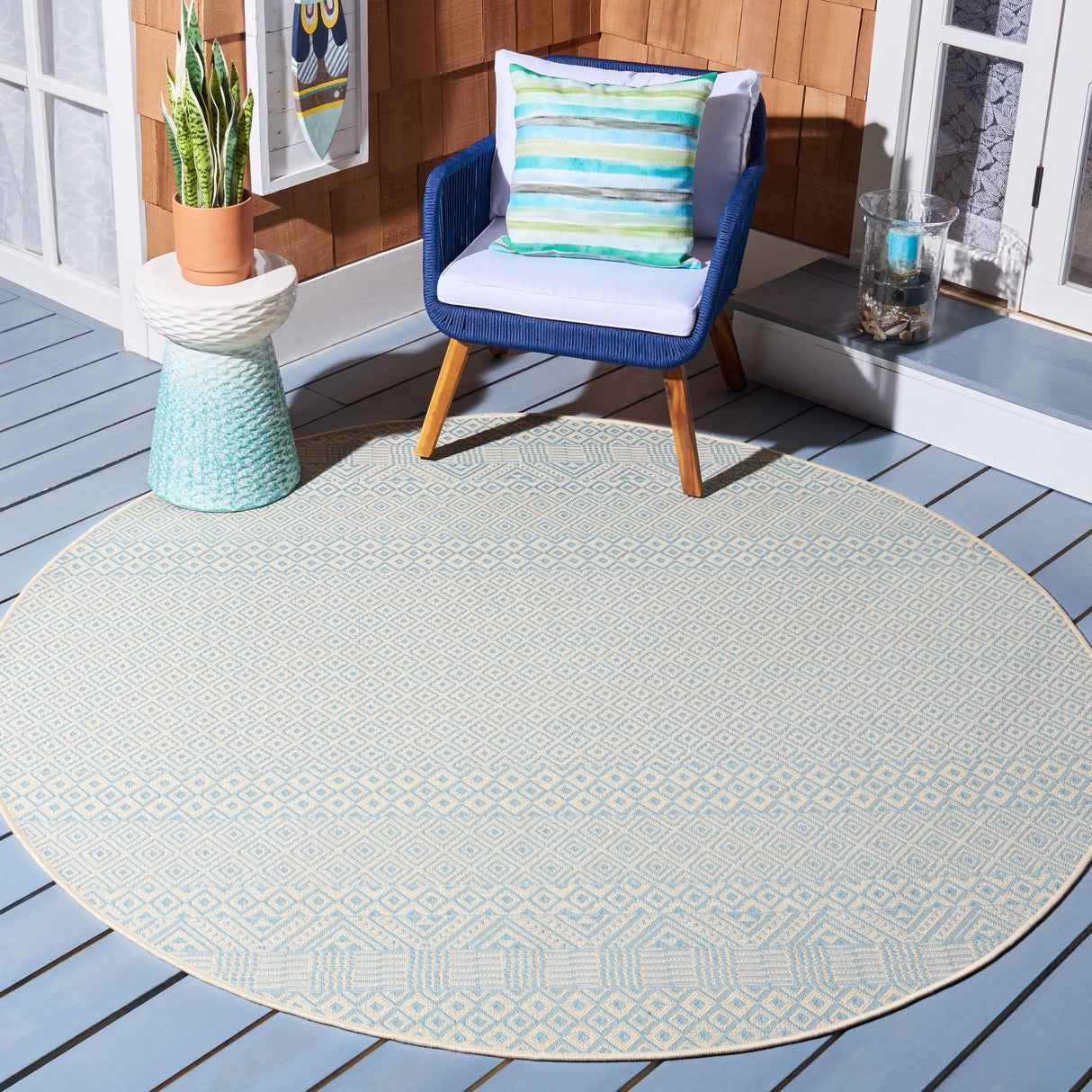 Safavieh Courtyard Cy6235 Beige/Aqua Rug - Safavieh - cy6235 - 21312 - 210