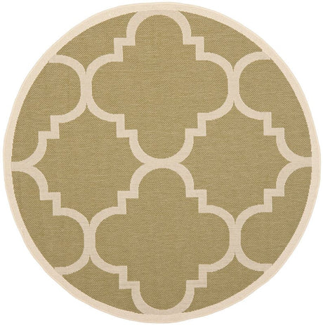 Safavieh Courtyard Cy6243 - 244 Green / Beige Rugs - Safavieh - cy6243 - 244 - 5r