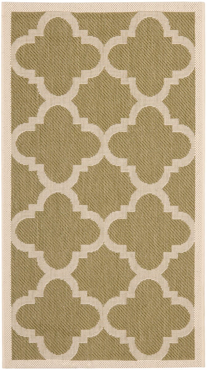 Safavieh Courtyard Cy6243 - 244 Green / Beige Rugs - Safavieh - cy6243 - 244 - 5r