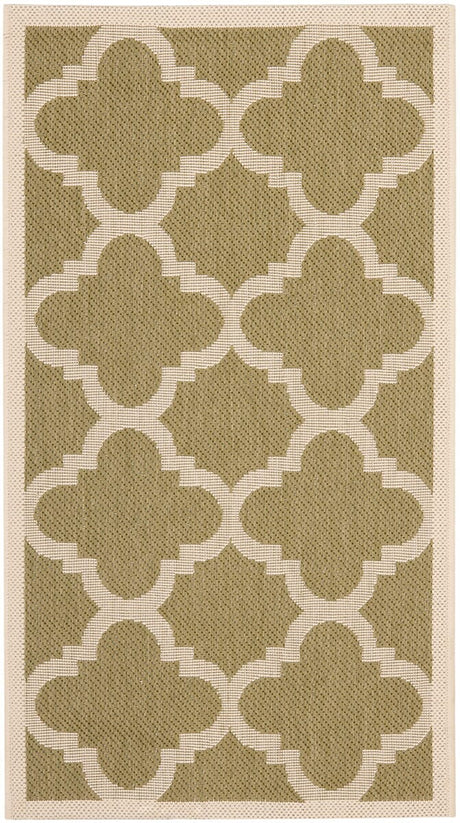 Safavieh Courtyard Cy6243 - 244 Green / Beige Rugs - Safavieh - cy6243 - 244 - 5r