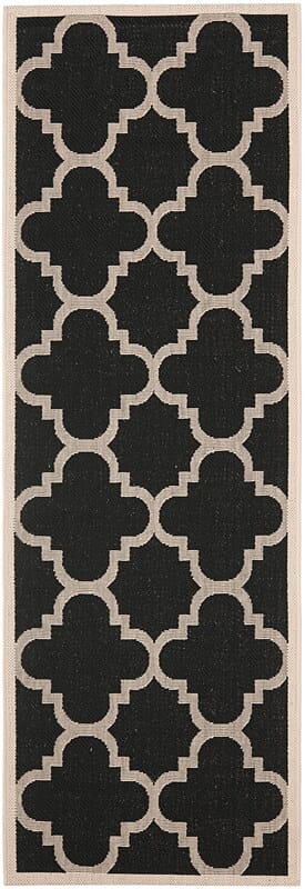 Safavieh Courtyard Cy6243 - 266 Black / Beige Rugs - Safavieh - cy6243 - 266 - 27