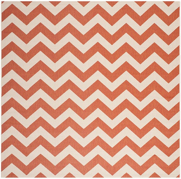 Safavieh Courtyard Cy6244 - 241 Terracotta / Beige Rugs - Safavieh - cy6244 - 241 - 4sq