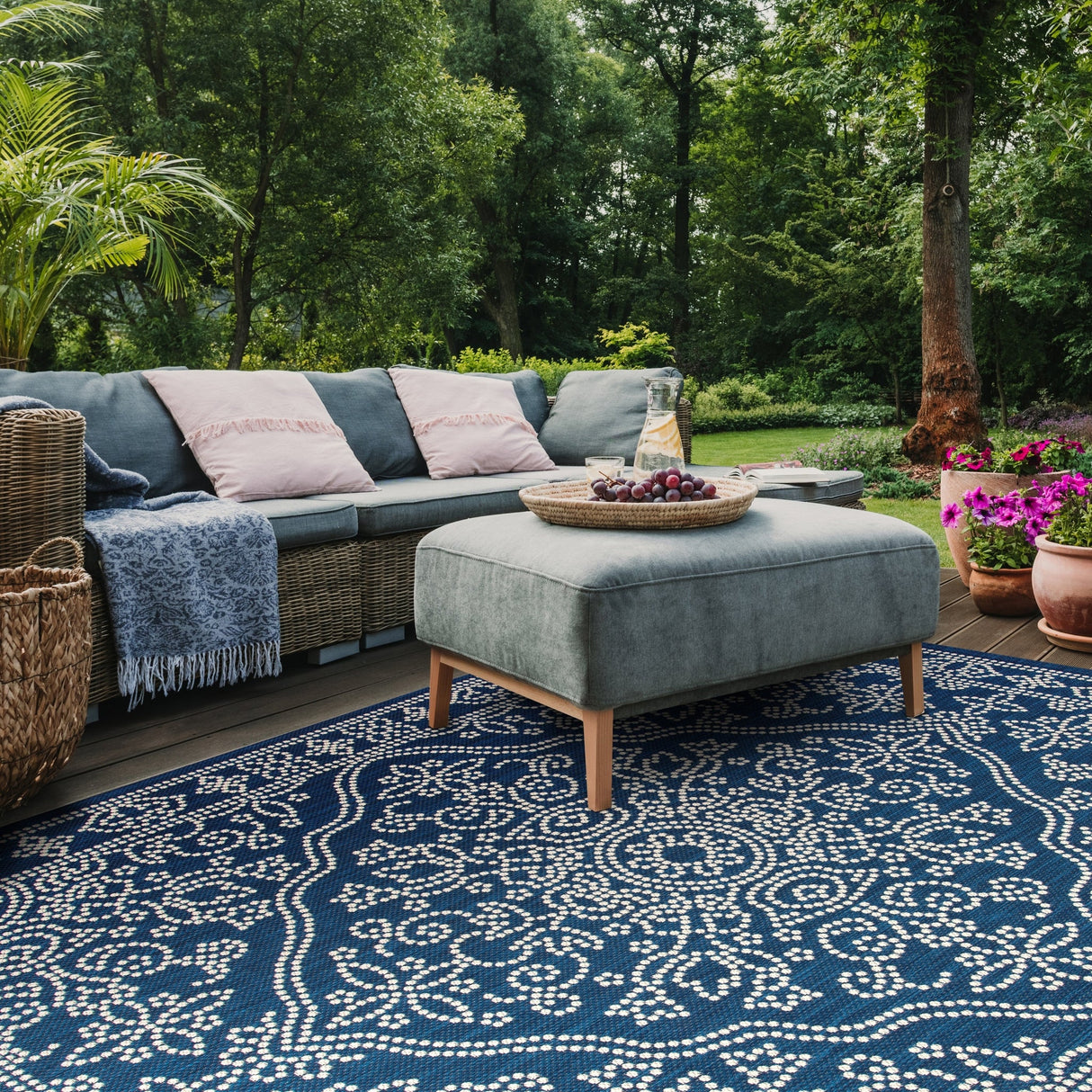 Safavieh Courtyard Cy6344 - 25821 Navy/Beige Rug - Safavieh - cy6344 - 25821 - 2