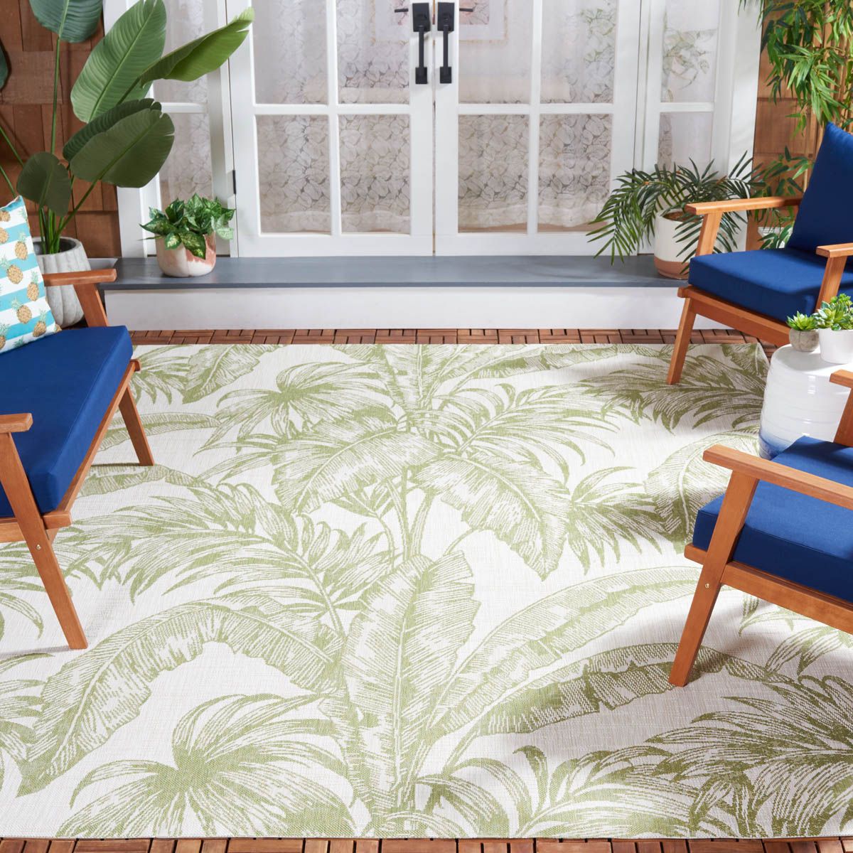 Safavieh Courtyard Cy6373 - 527 Ivory/Green Rug - Safavieh - cy6373 - 527 - 4