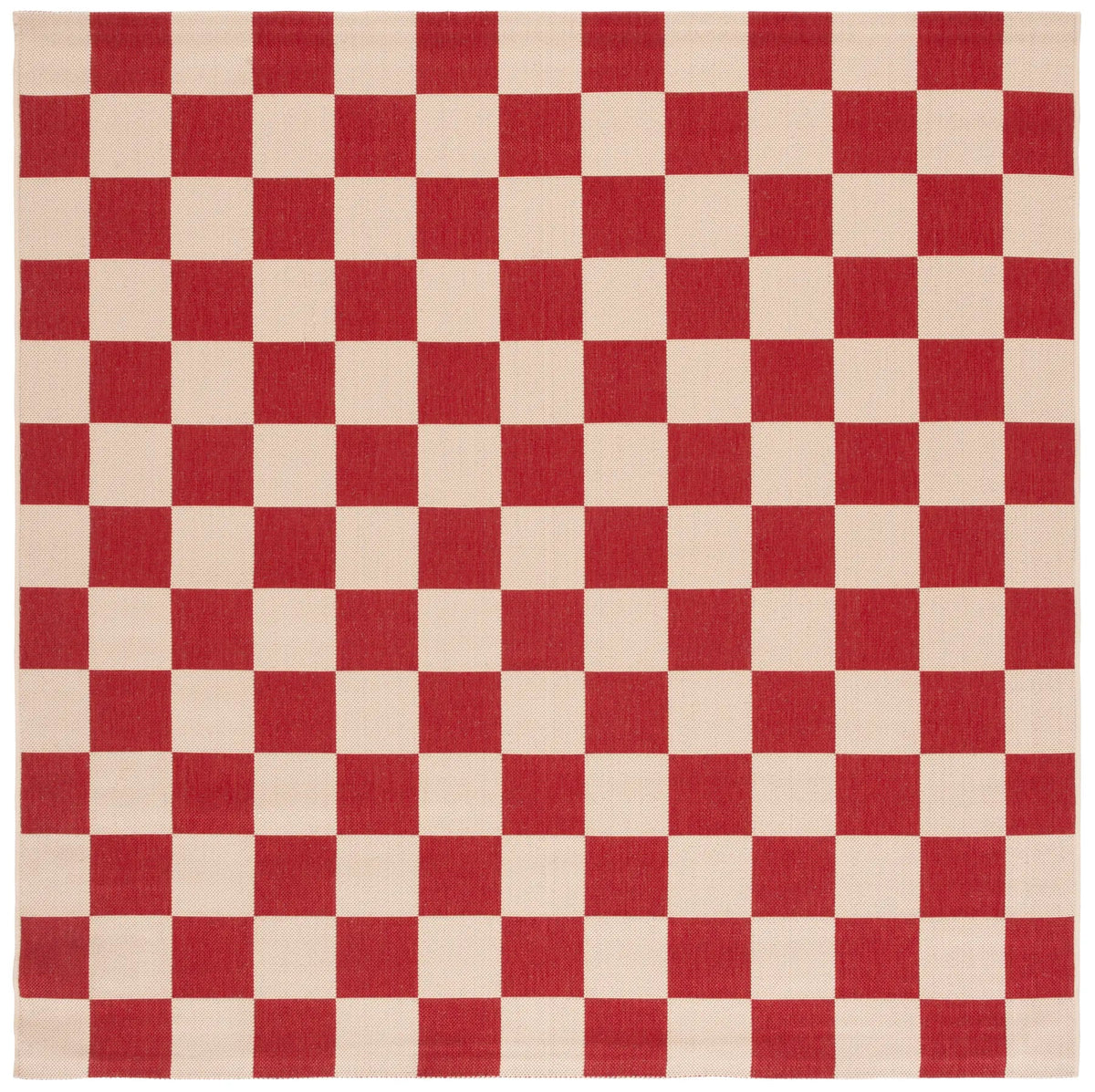 Safavieh Courtyard 6'-7" x 6'-7" Rug in Red / Beige