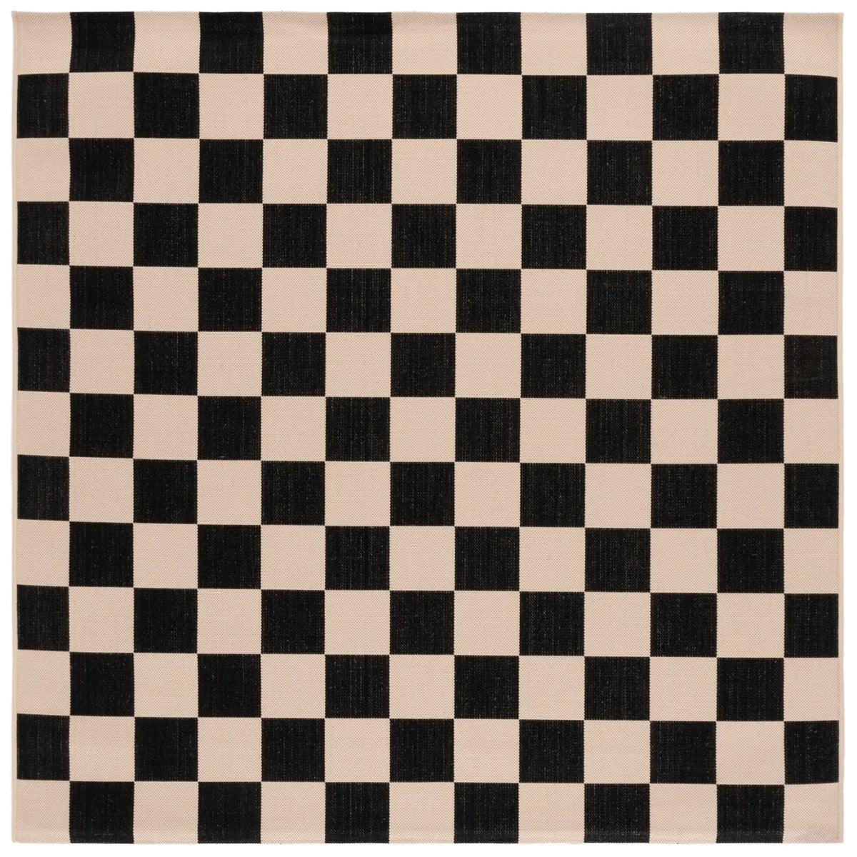 Safavieh Courtyard 6'-7" x 6'-7" Rug in Black / Beige