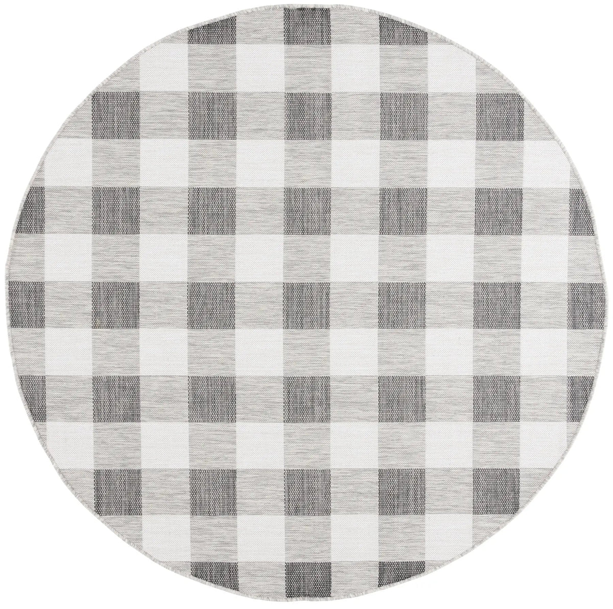 Safavieh Courtyard 6'-7" x 6'-7" Rug in Grey / Dark Grey