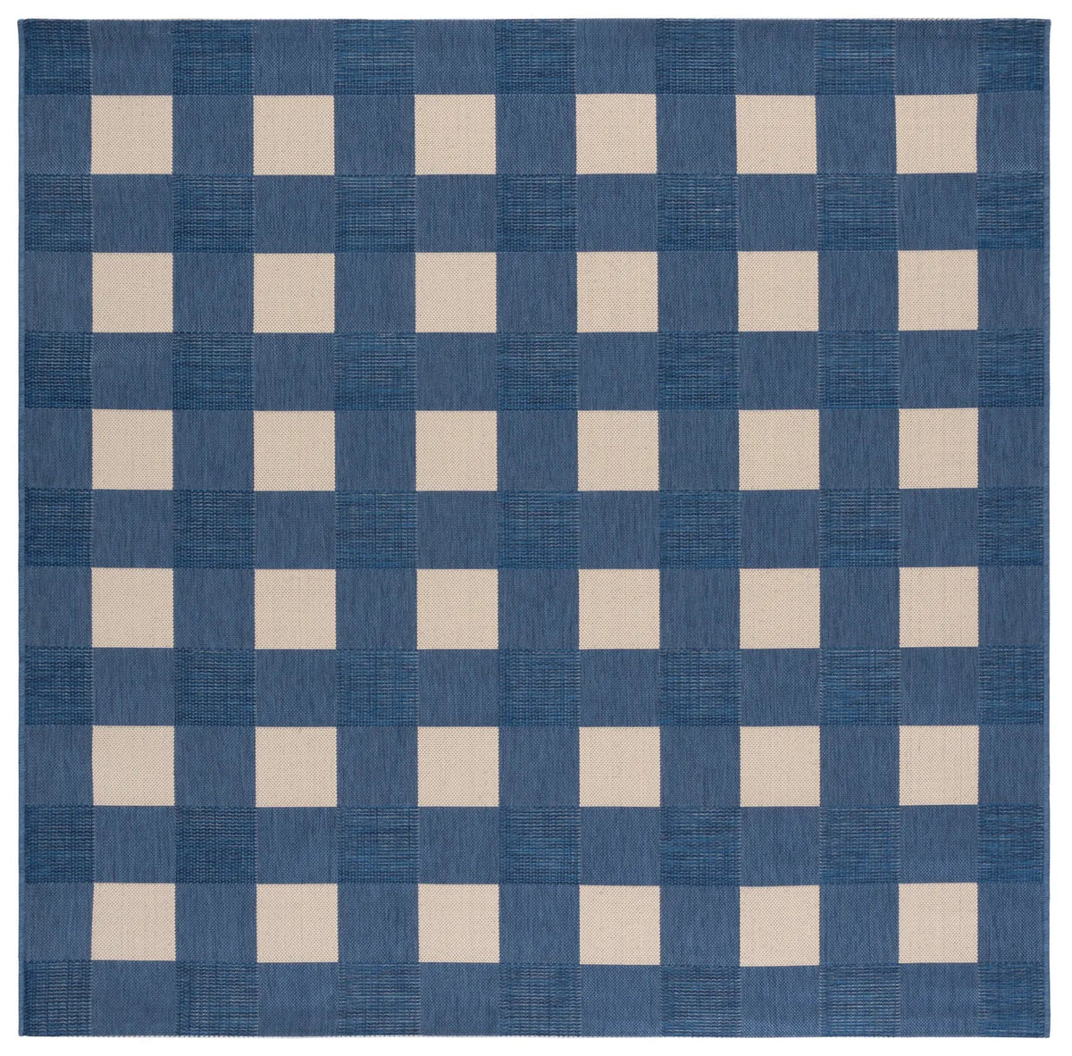 Safavieh Courtyard 6'-7" x 6'-7" Rug in Blue / Beige
