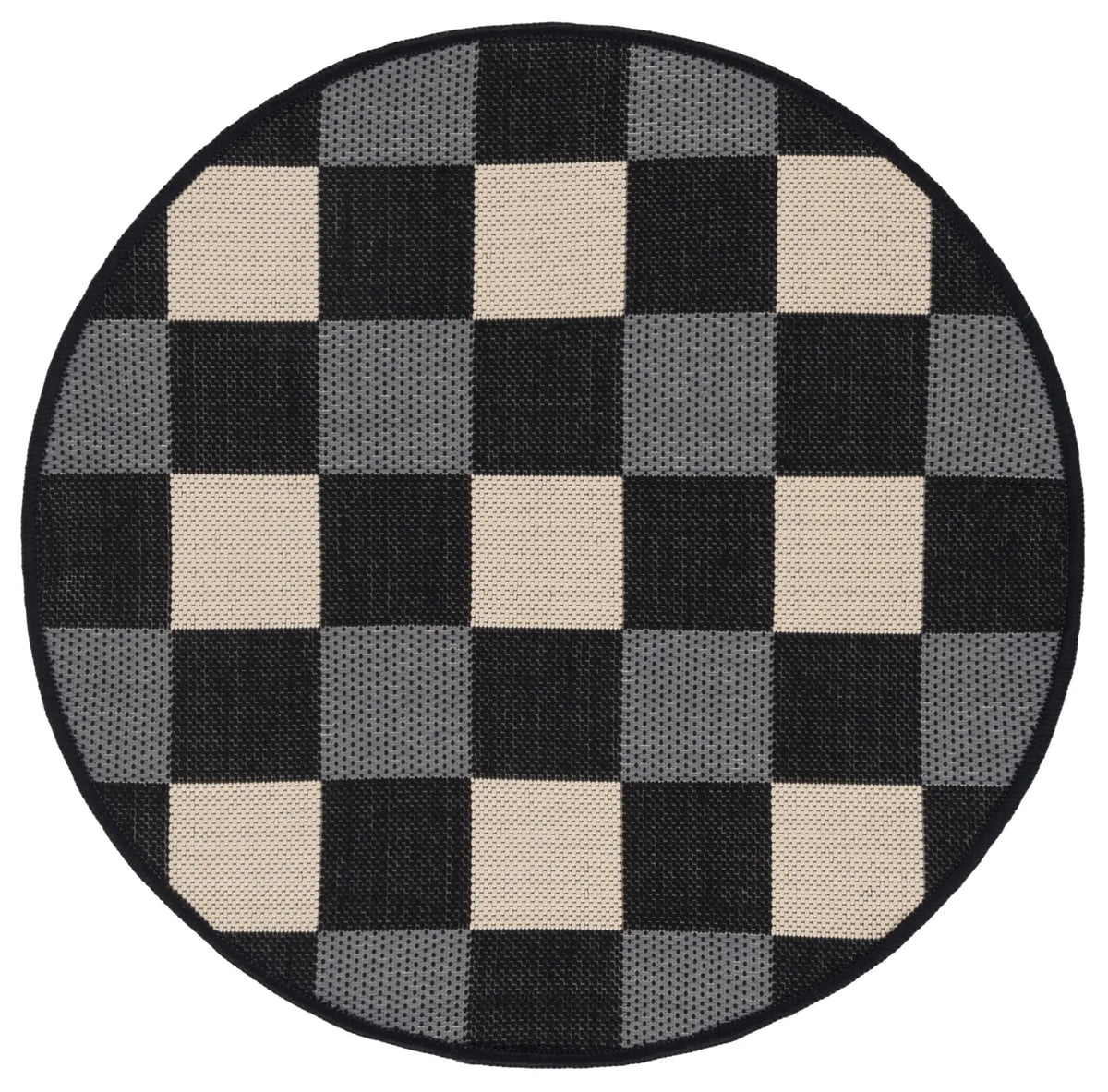 Safavieh Courtyard 2'-7" x 2'-7" Rug in Black / Beige