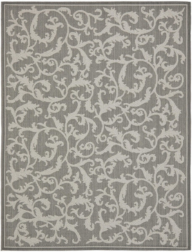 Safavieh Courtyard Cy6533 - 87 Anthracite / Light Grey Rugs - Safavieh - cy6533 - 87 - 5r