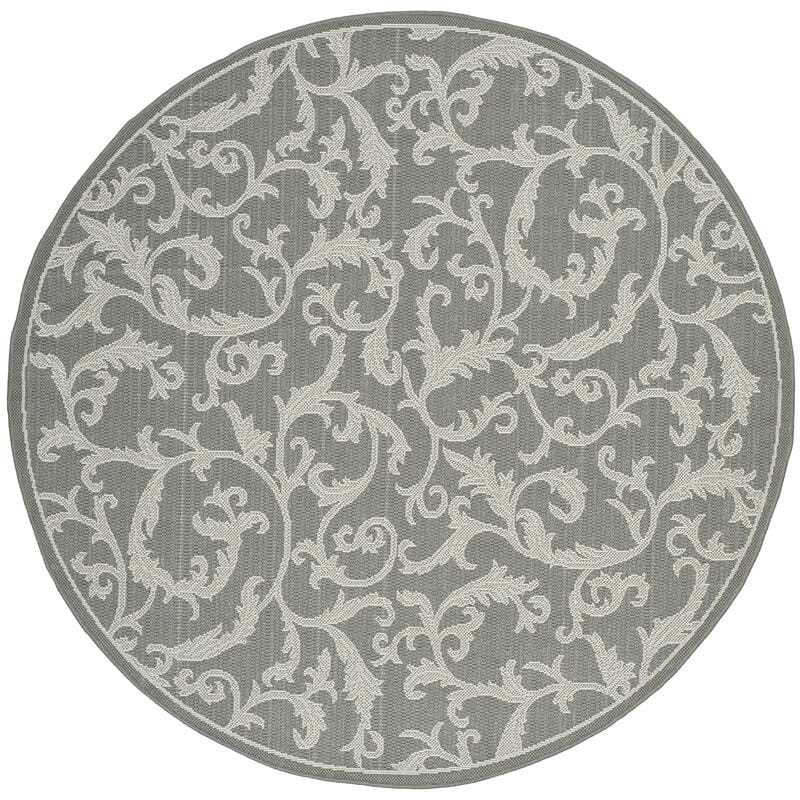 Safavieh Courtyard Cy6533 - 87 Anthracite / Light Grey Rugs - Safavieh - cy6533 - 87 - 5r